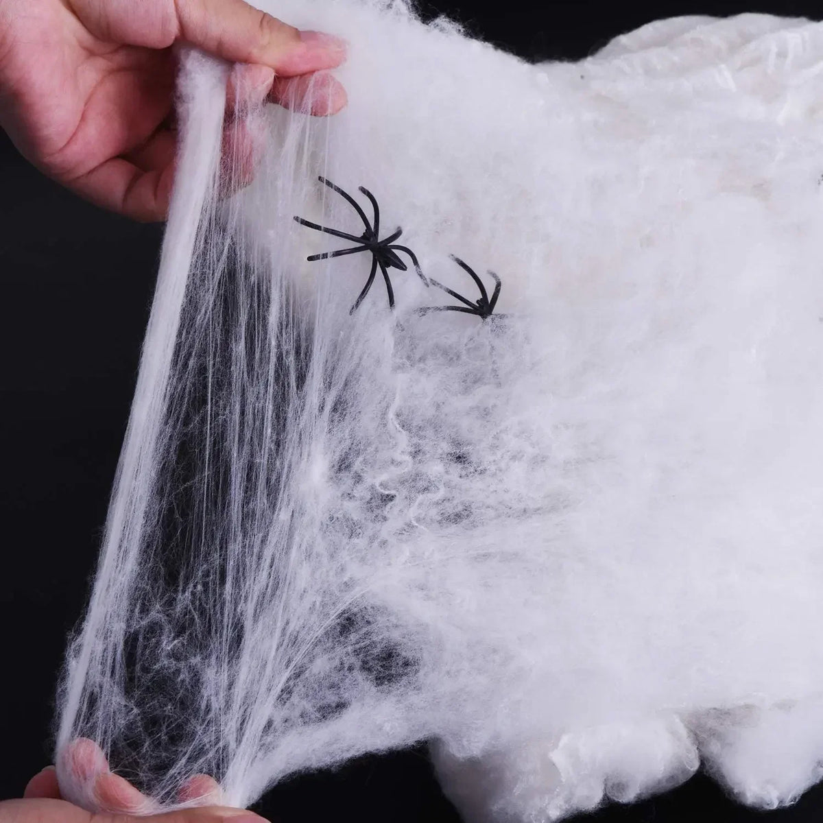Artificial Stretchy Spider Web with Spiders Halloween Cosplay