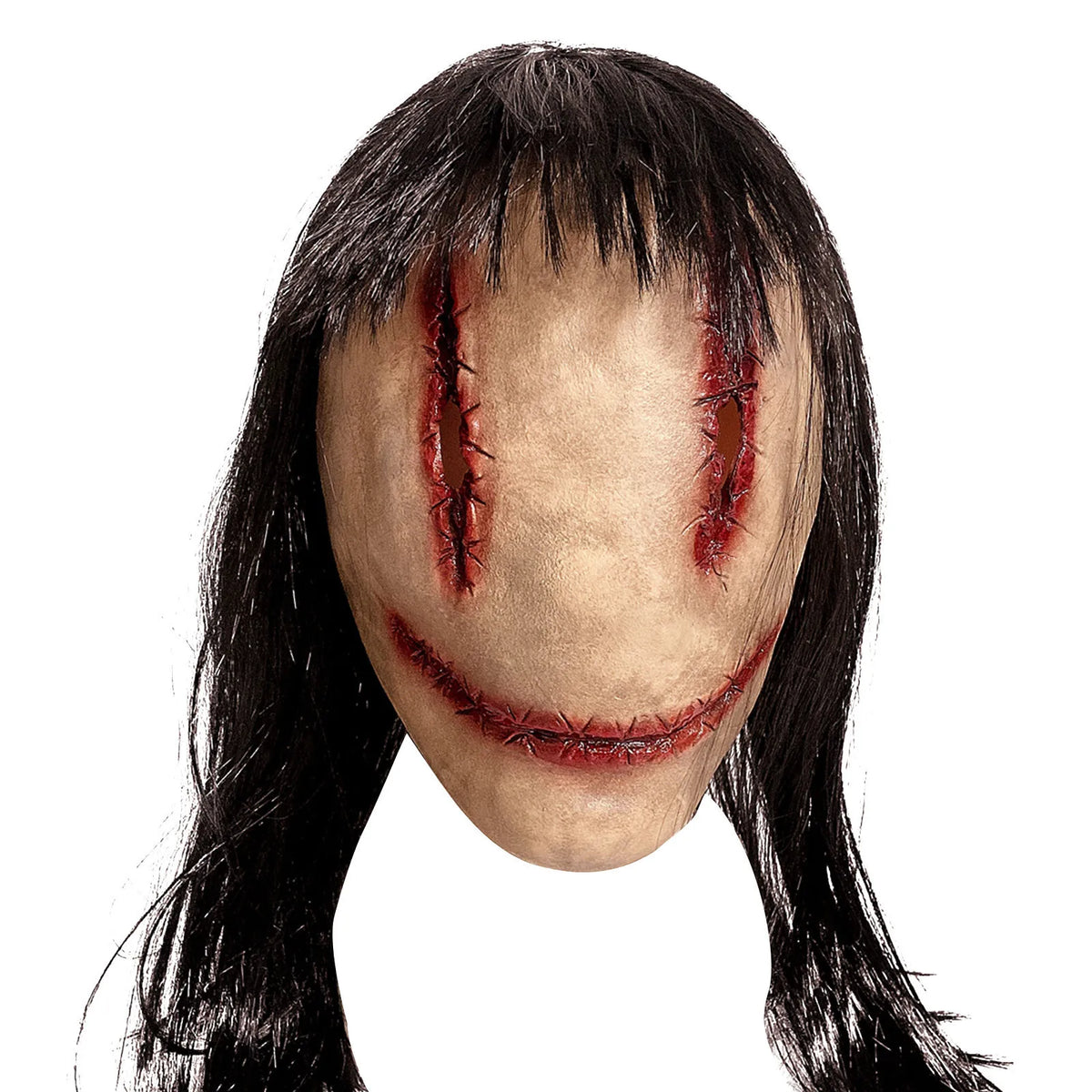 Scary Smiling Faceless Ghost Killer Latex Mask Halloween Cosplay