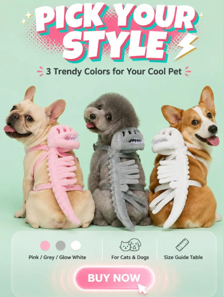 Dinosaur Bodysuit Cat Dog Halloween Cosplay