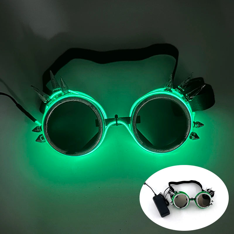 Luminous LED Alien Sunglasses Neon ET Glasses Props Halloween Cosplay
