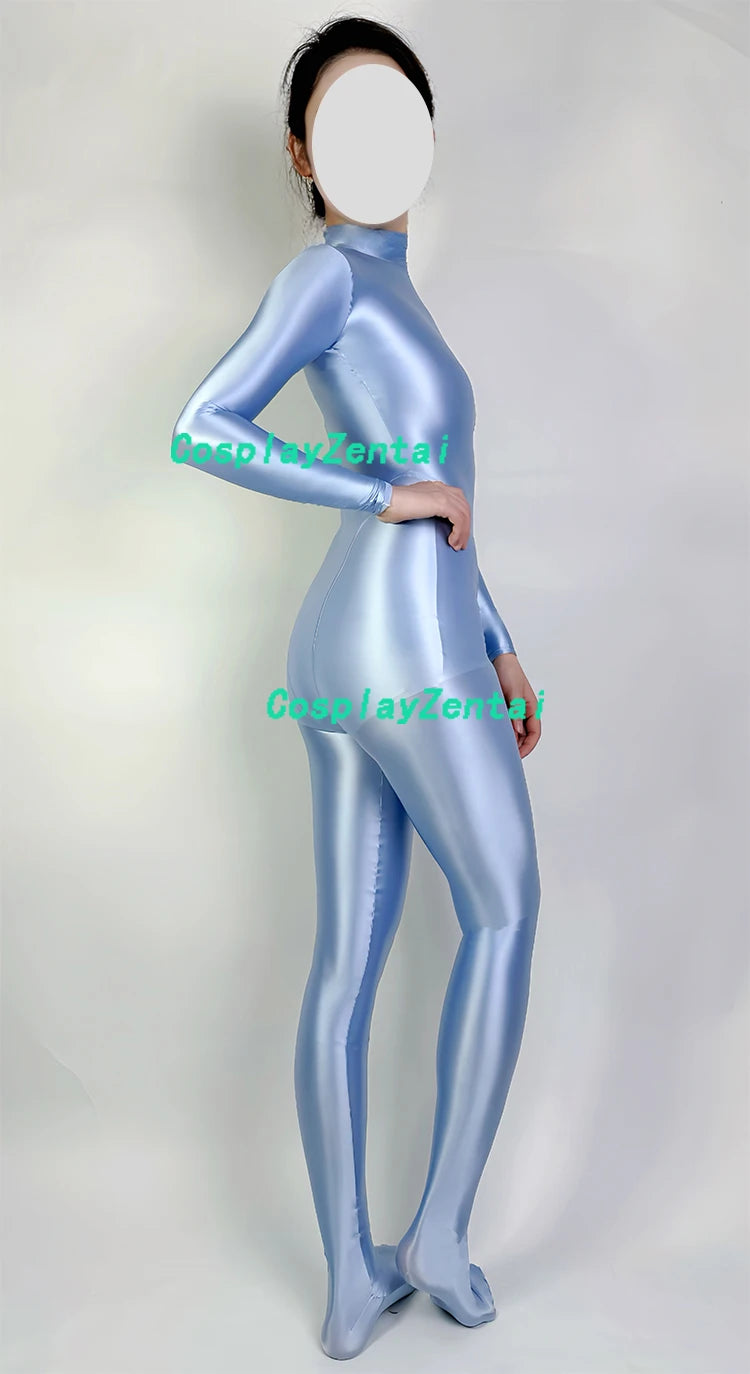 3D Zentai Bodysuit with Detachable Gloves - Black, Blue, Red
