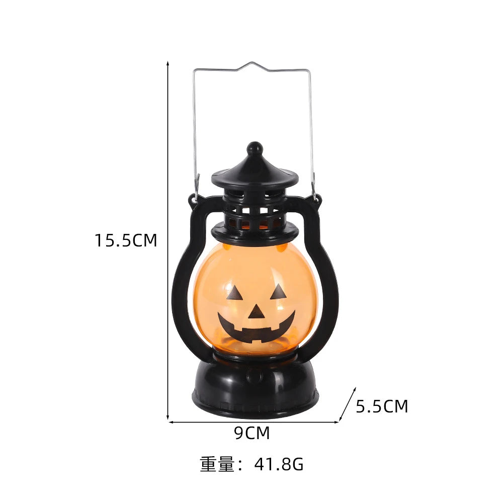Halloween Pumpkin Lantern Hand-held Oil Lamp Skull Decoration Skeleton Lantern, Bar, Party Halloween Atmosphere Props