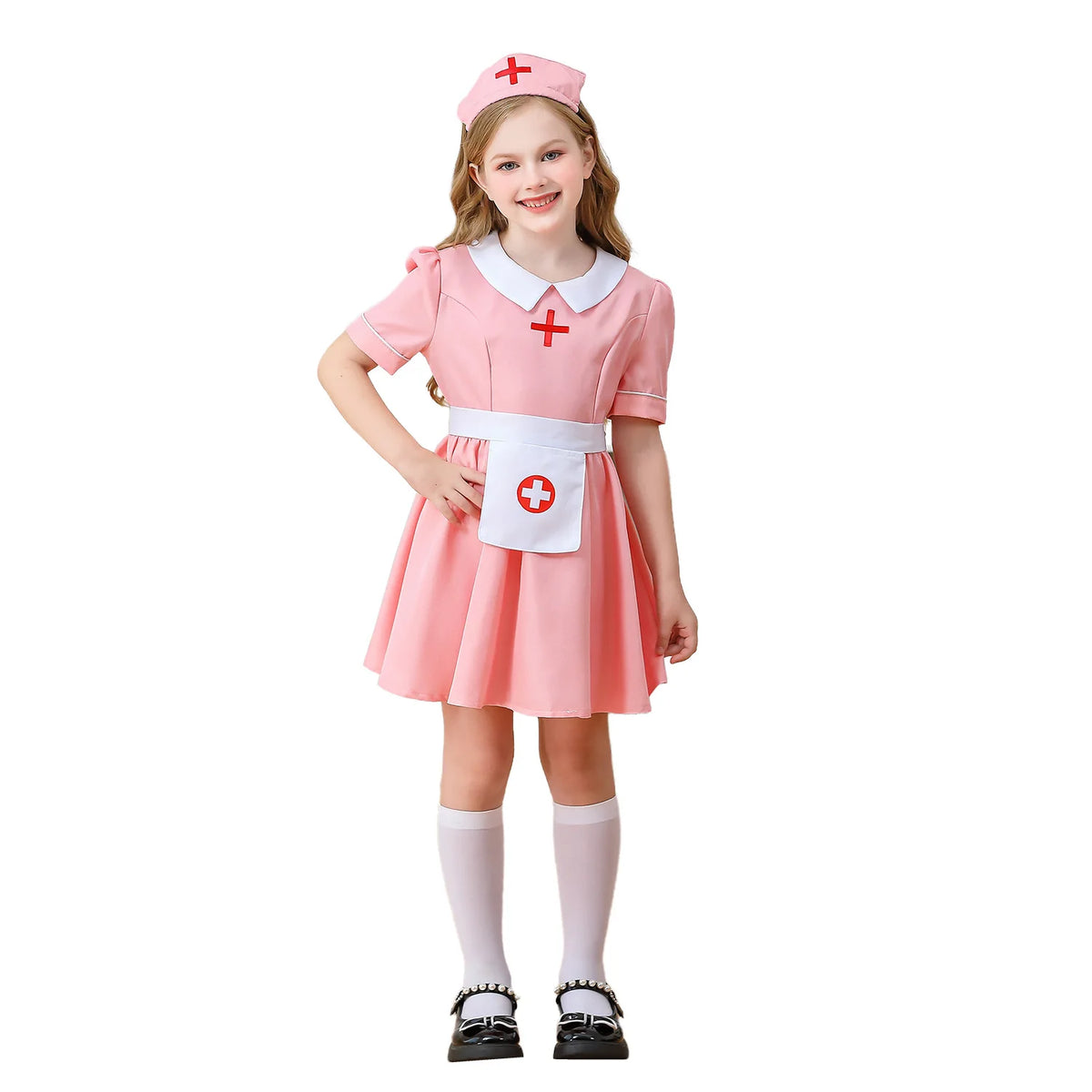 Kids Pink Nurse Doctor Costume