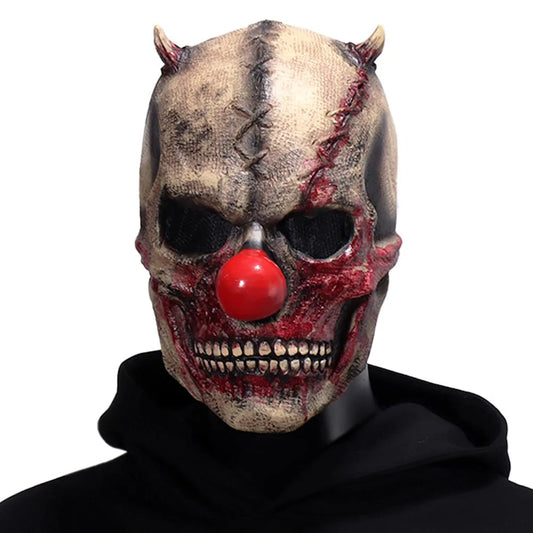 Horror Demon Skull Joker Latex Mask Halloween Cosplay
