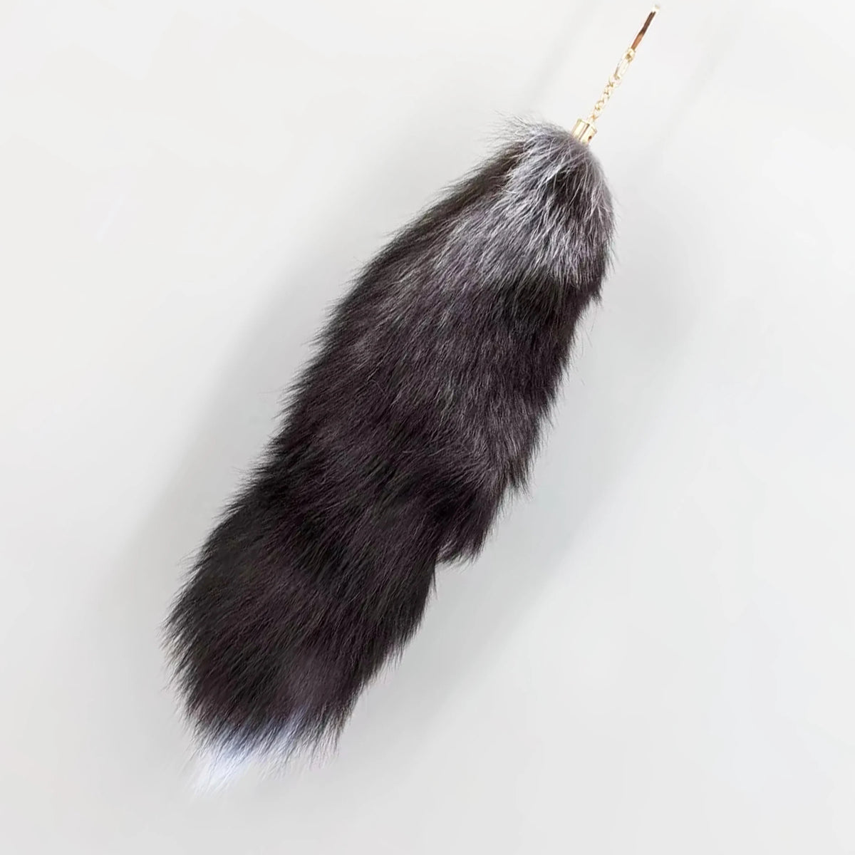 Natural Fox Fur Tail Keychain Cosplay Accessory