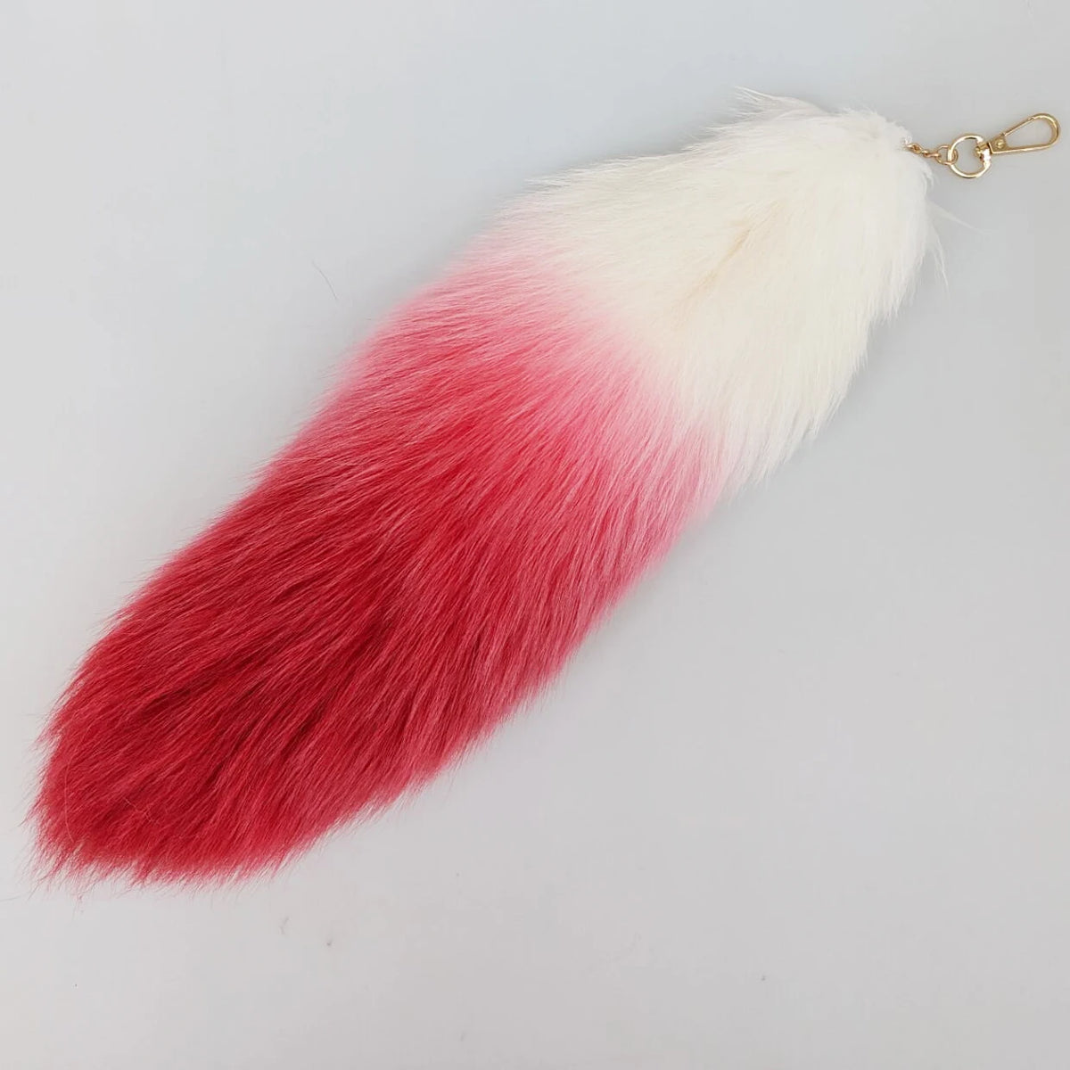Natural Fox Fur Tail Keychain Cosplay Accessory