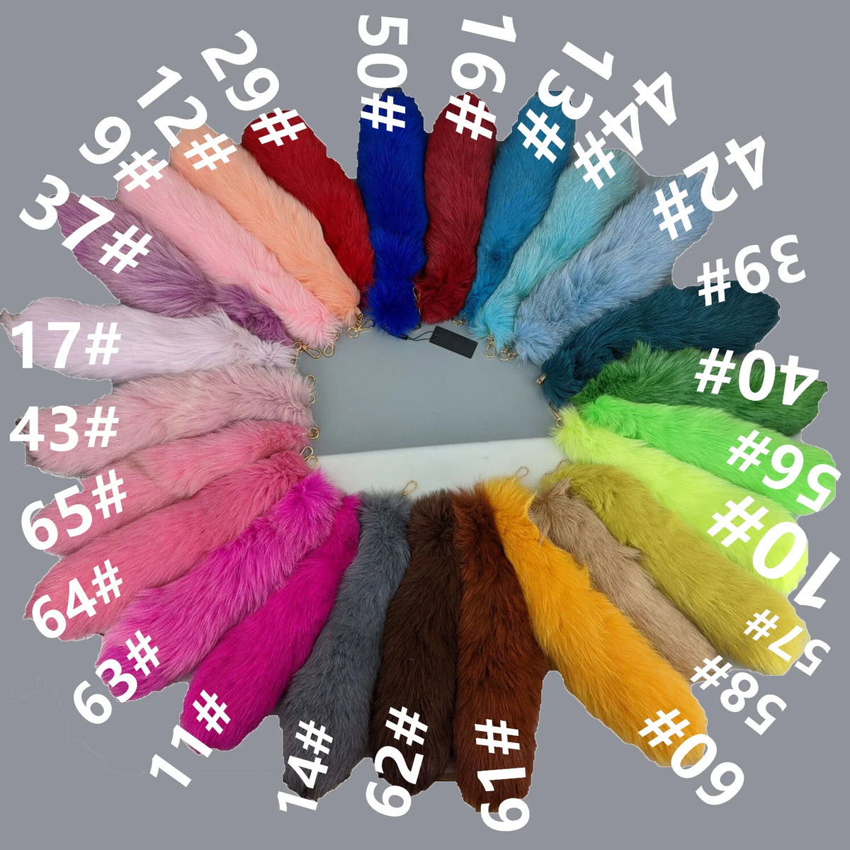 Natural Fox Fur Tail Keychain Cosplay Accessory