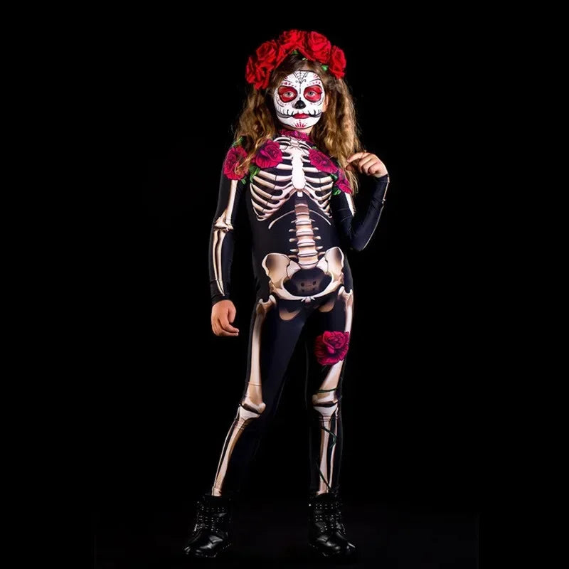 Rose Skeleton Adult Kids Costume
