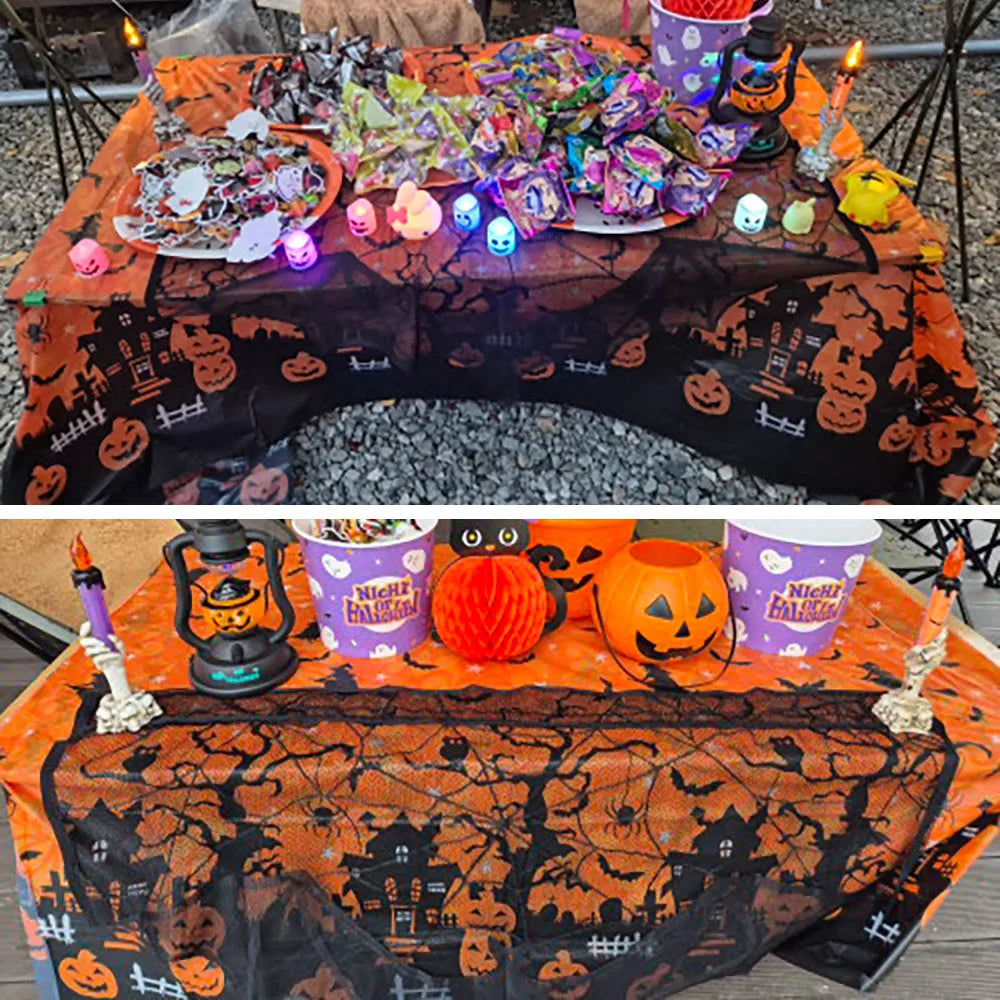 Halloween Plastic Tablecloth Decor 4 Styles