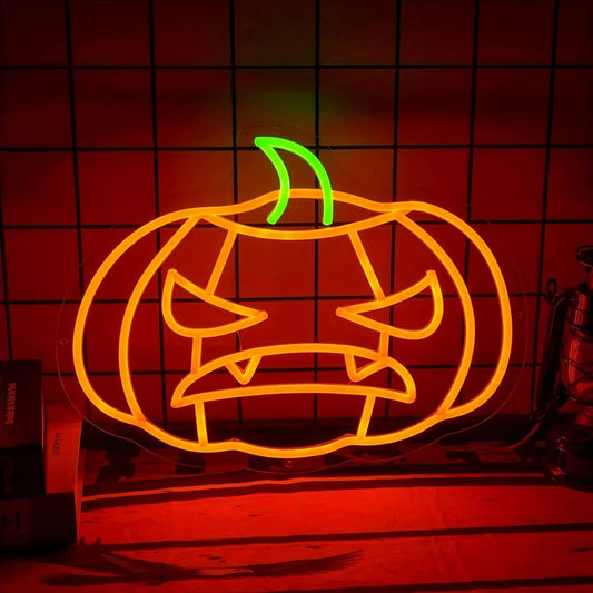 Pumpkin Neon Sign LED Neon Light for Wall Decor
