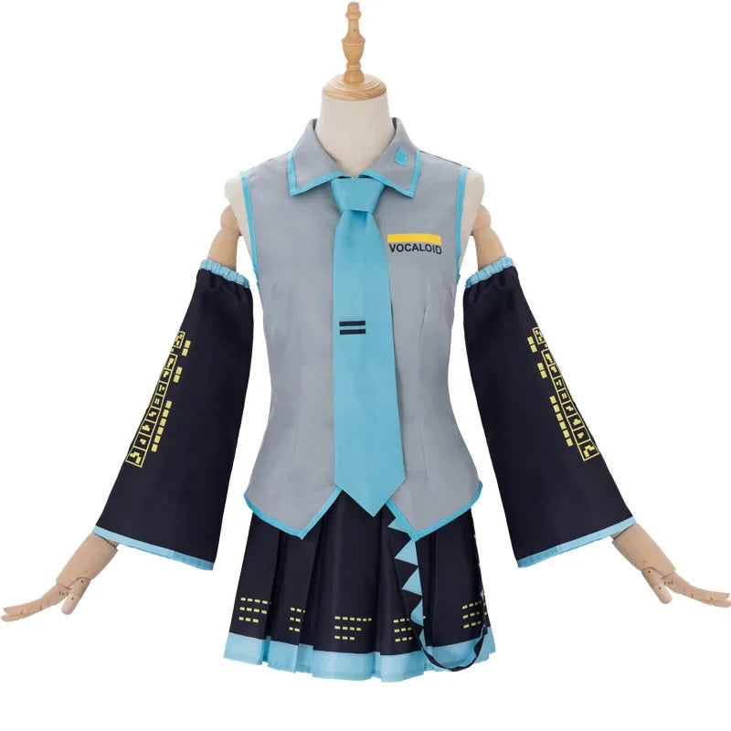 Women Miku Formula Outfit Set Halloween Cosplay