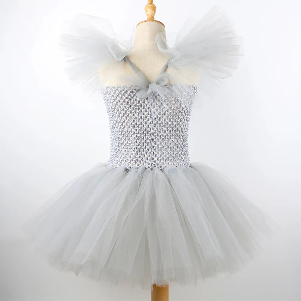 Kids Scary Clown Tutu Dress Costume Halloween Cosplay