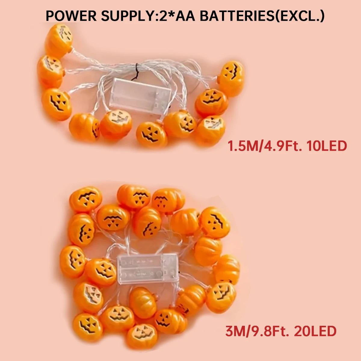 LED 3D Pumpkin String