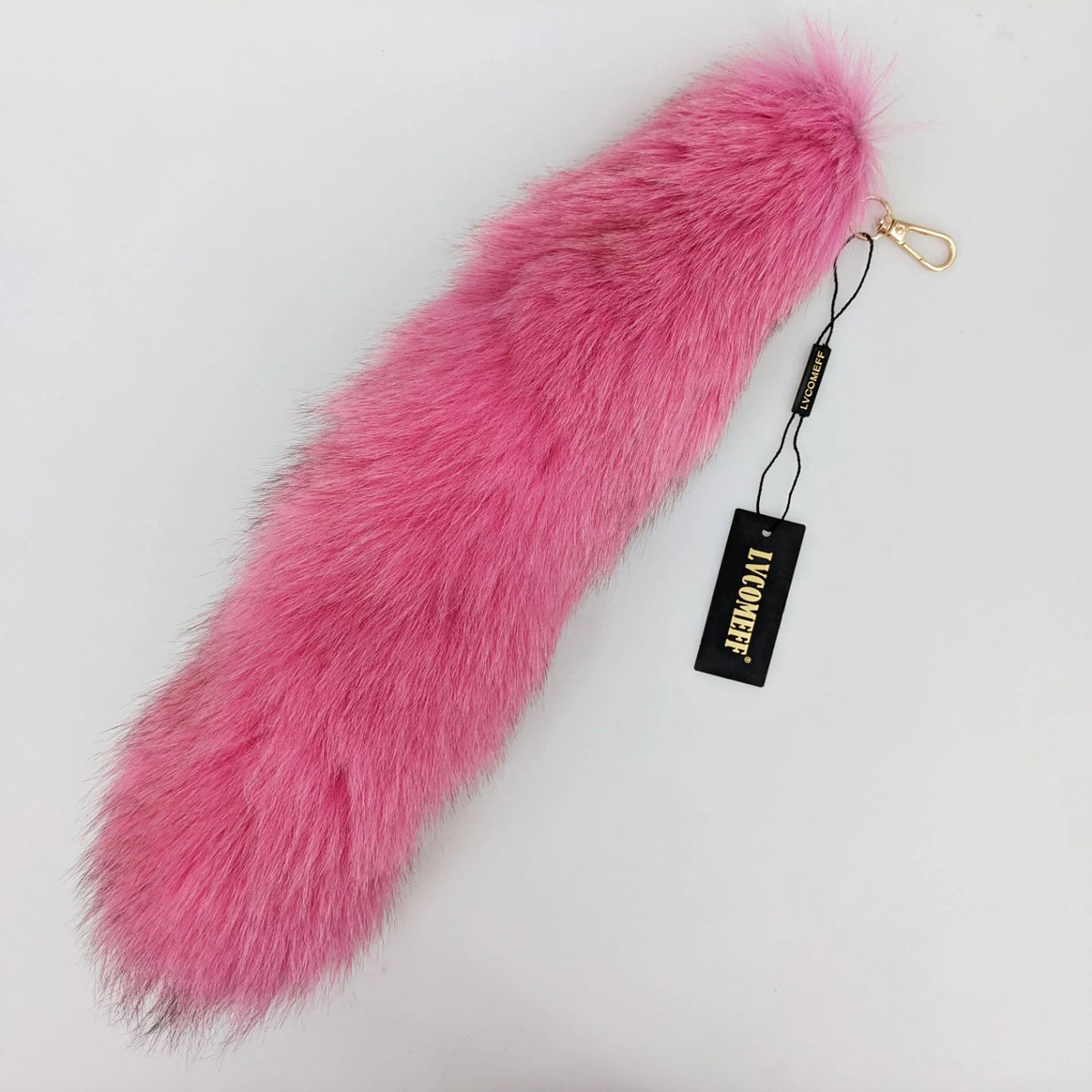 Natural Fox Fur Tail Keychain Cosplay Accessory