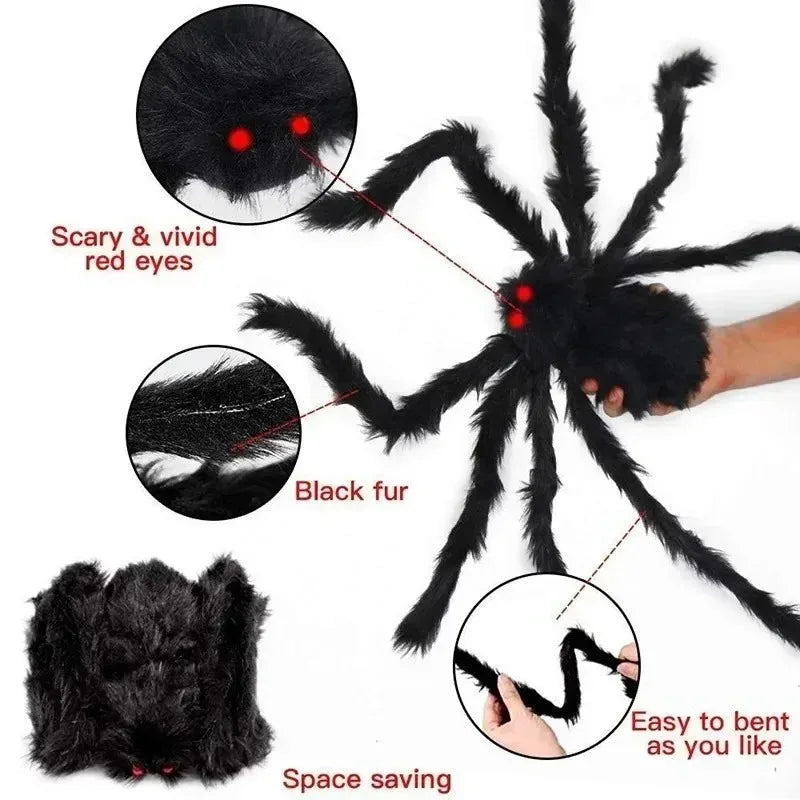 Plush Spider Horror Decoration