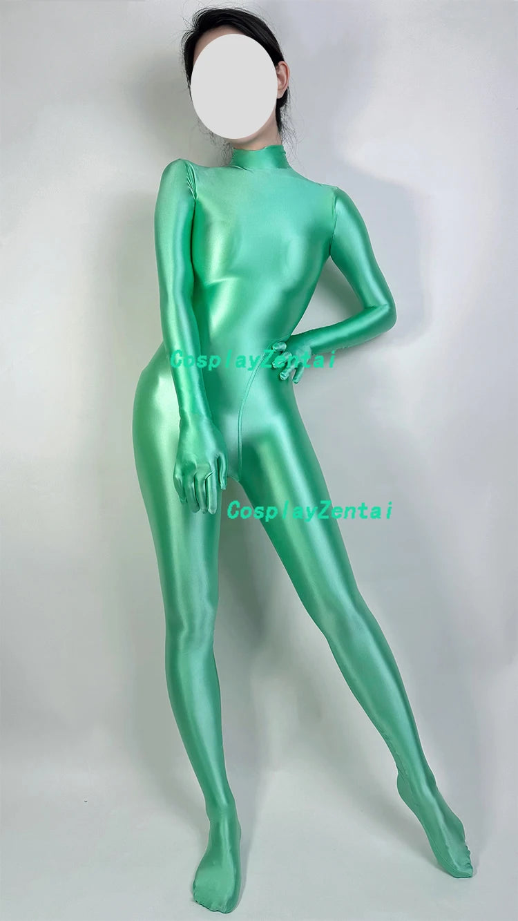 3D Zentai Bodysuit with Detachable Gloves - Black, Blue, Red