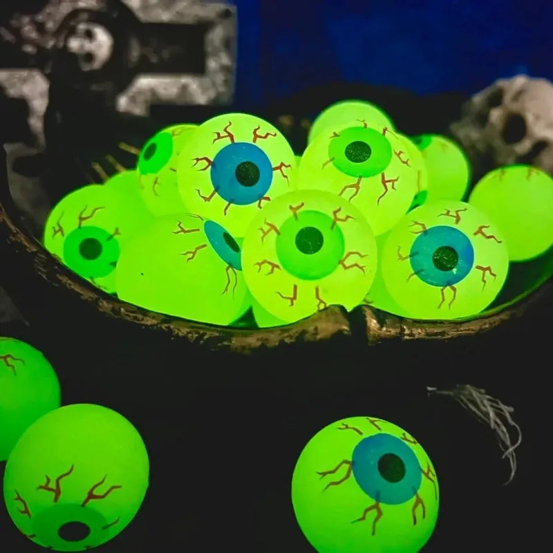Glow in the Dark Eyeball Bouncy Balls 10PCS Halloween Decor