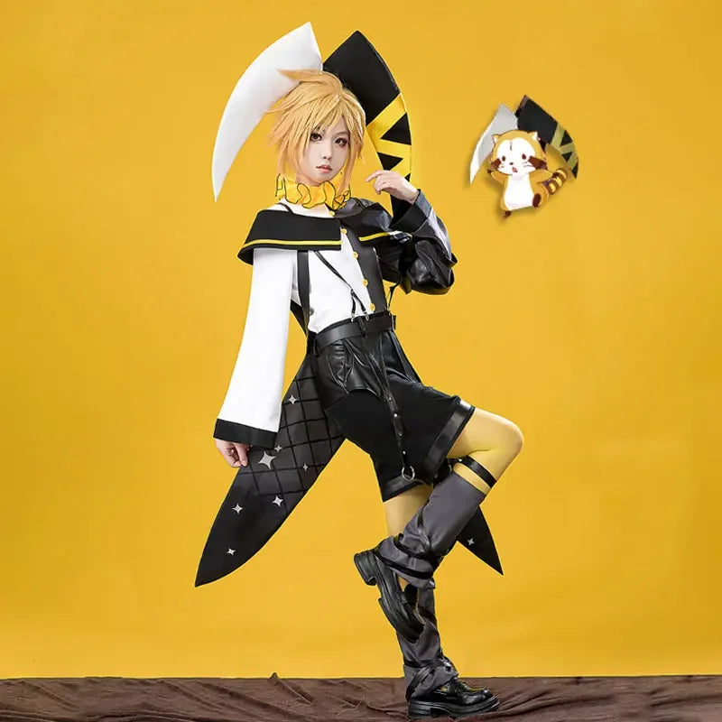 Rascal Collab Raccoon Rin Len Cosplay Costume Fancy Party Suit Halloween Carnival Uniforms Anime Clothing Custom Made