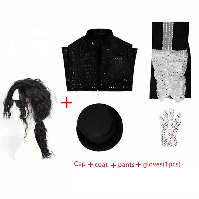 Kids Michael Jackson Pop Star Costume Halloween Cosplay