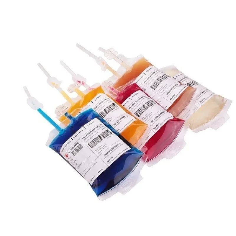 Simulation IV Blood Bags Drink Container Props Halloween Cosplay