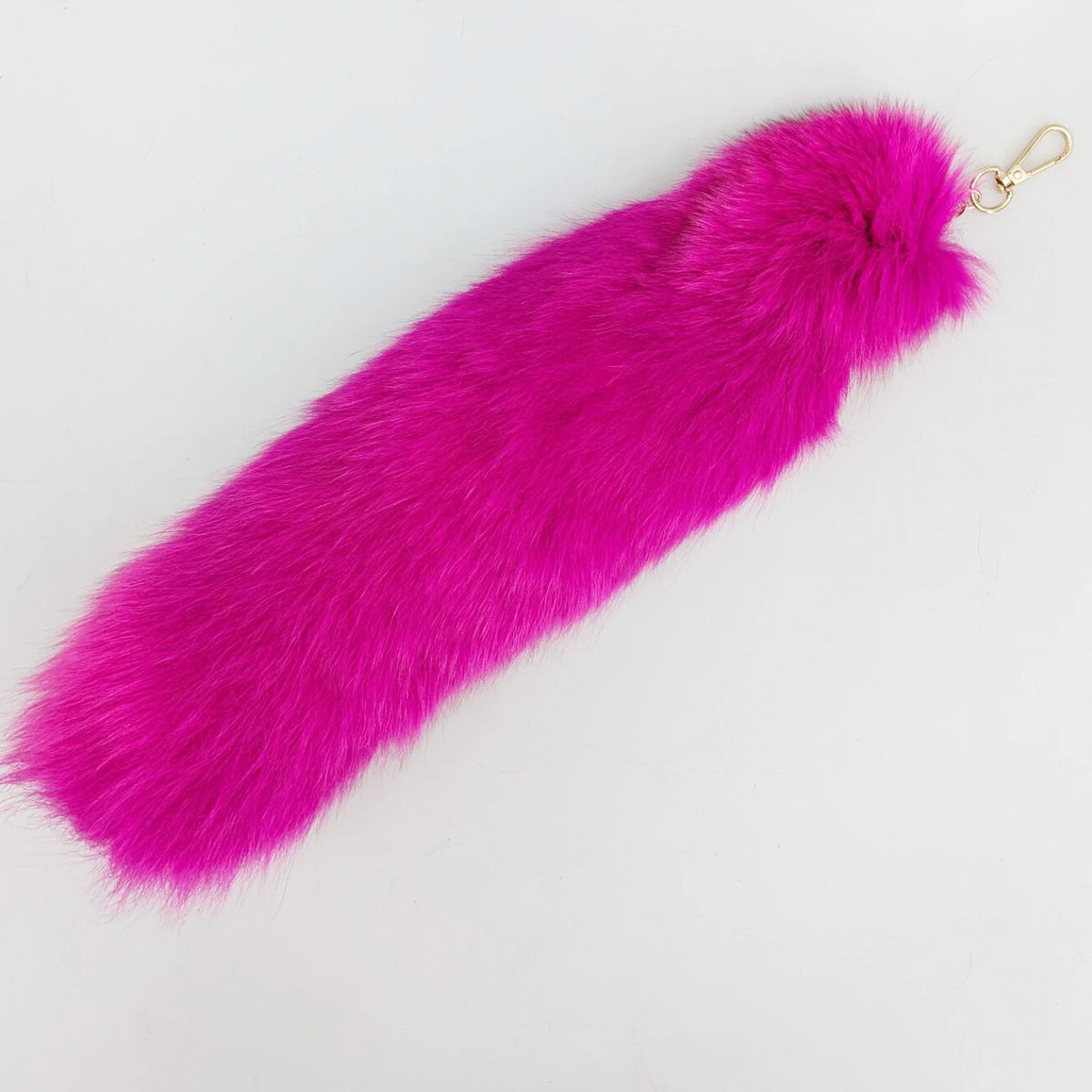 Natural Fox Fur Tail Keychain Cosplay Accessory