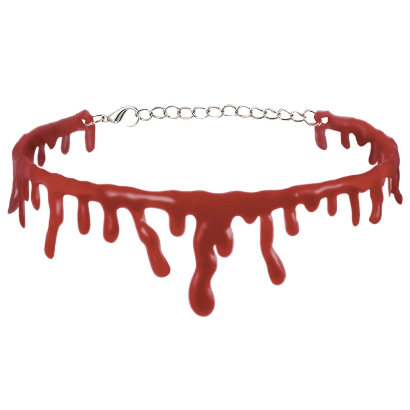 Dripping Blood Vampire Choker Halloween Cosplay
