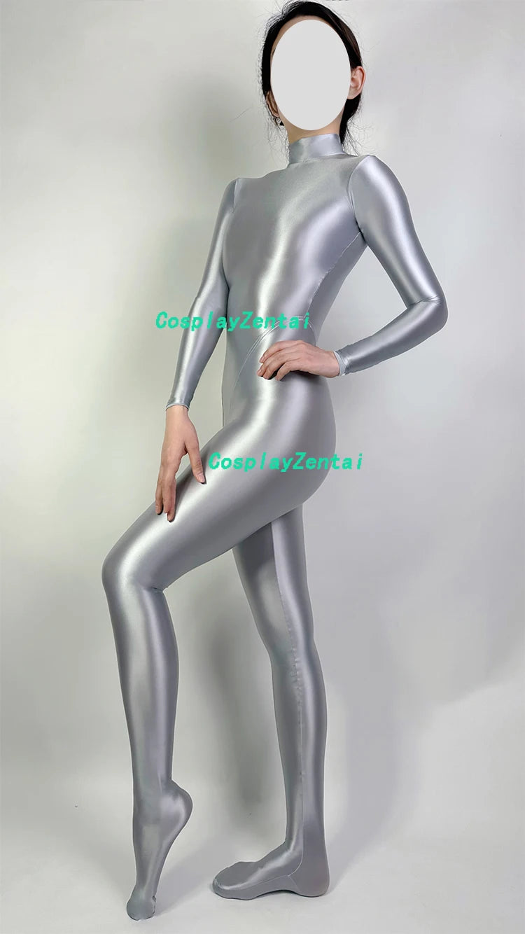 3D Zentai Bodysuit with Detachable Gloves - Black, Blue, Red