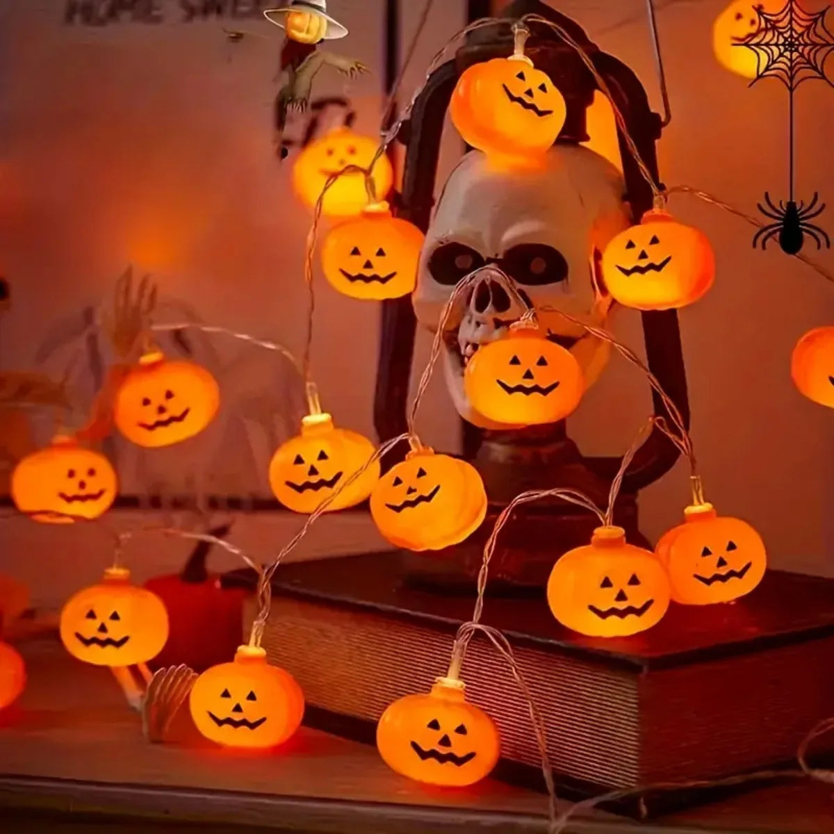 LED 3D Pumpkin String
