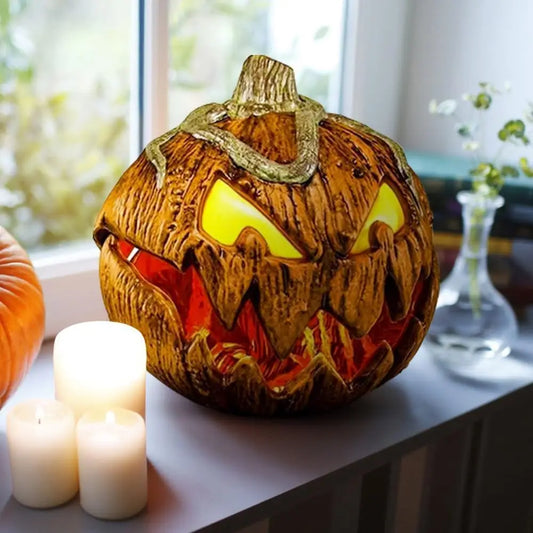 Halloween Pumpkin Lighting Extendable Lantern Halloween Decor,Mouth Open Halloween Pumpkin Lights Scary Party Decorations