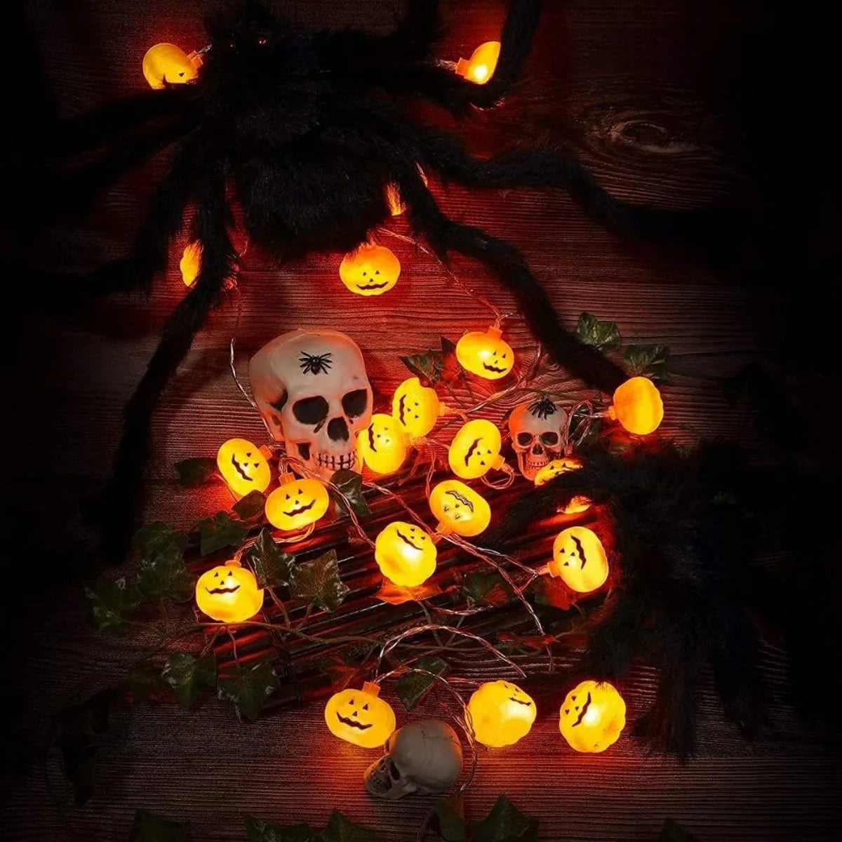 LED 3D Pumpkin String