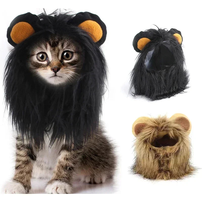 Lion Mane Hat Cat Dog Halloween Cosplay