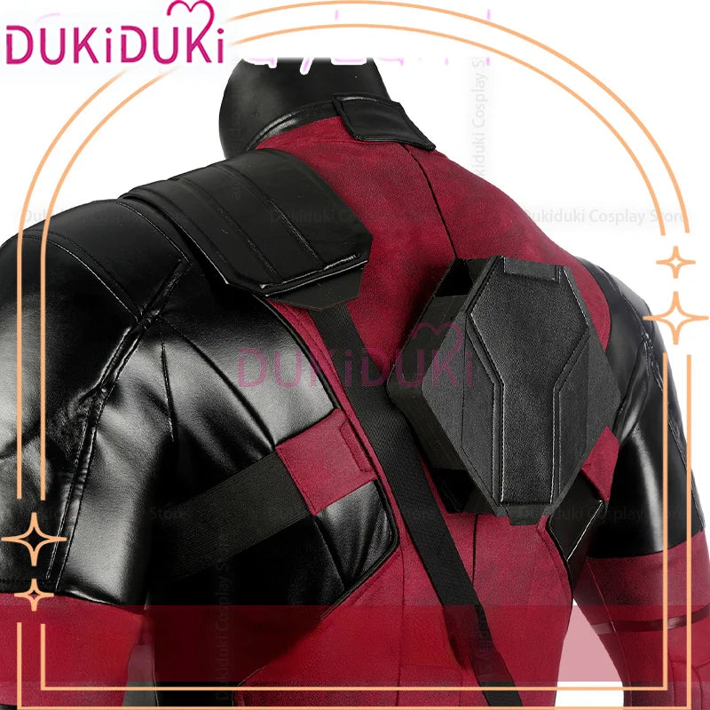 Carnival Halloween Costume Crimson Comedian Cosplay Outfit Captain Pool 2 Red Jumpsuit Outfit Comic Con Cos Roleplay Men Suit