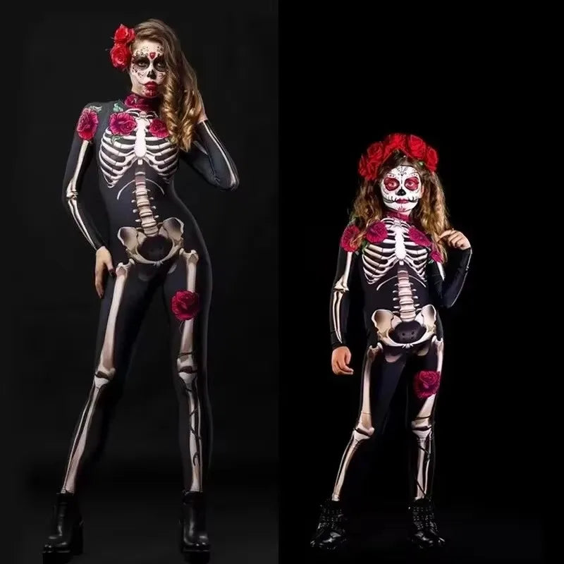 Rose Skeleton Adult Kids Costume