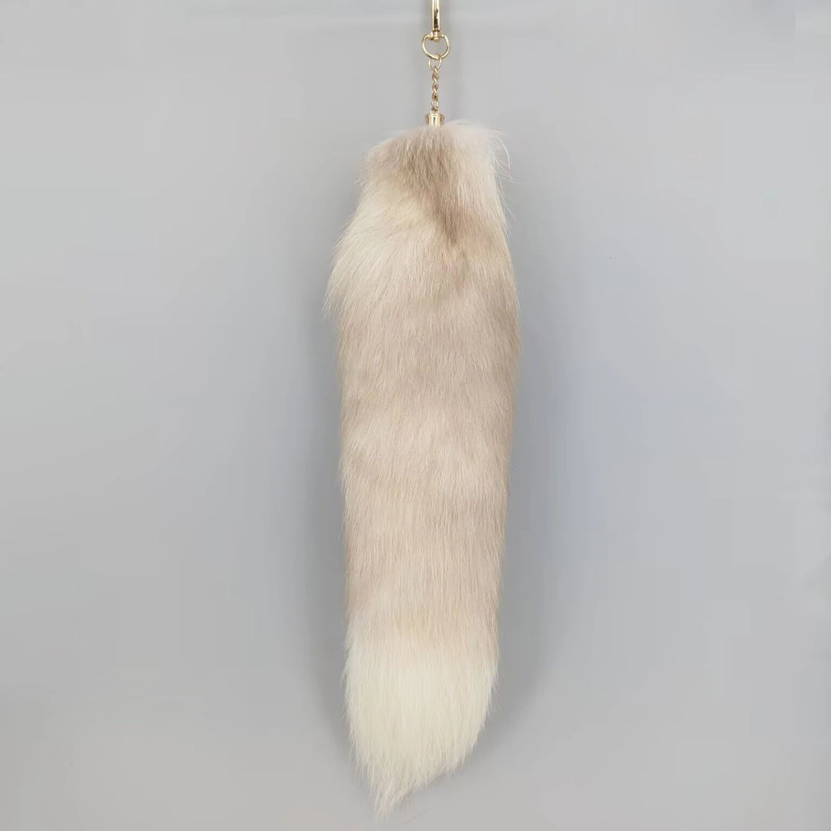 Natural Fox Fur Tail Keychain Cosplay Accessory