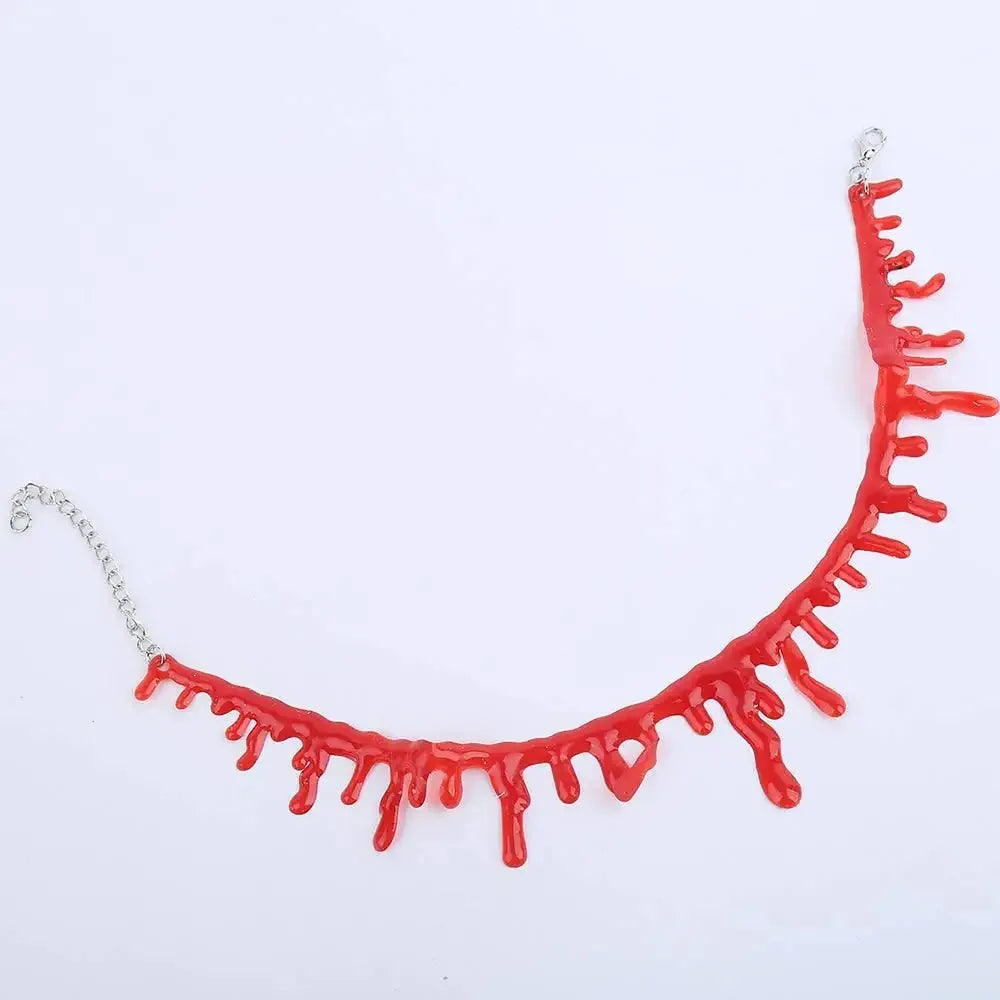 Dripping Blood Vampire Choker Halloween Cosplay