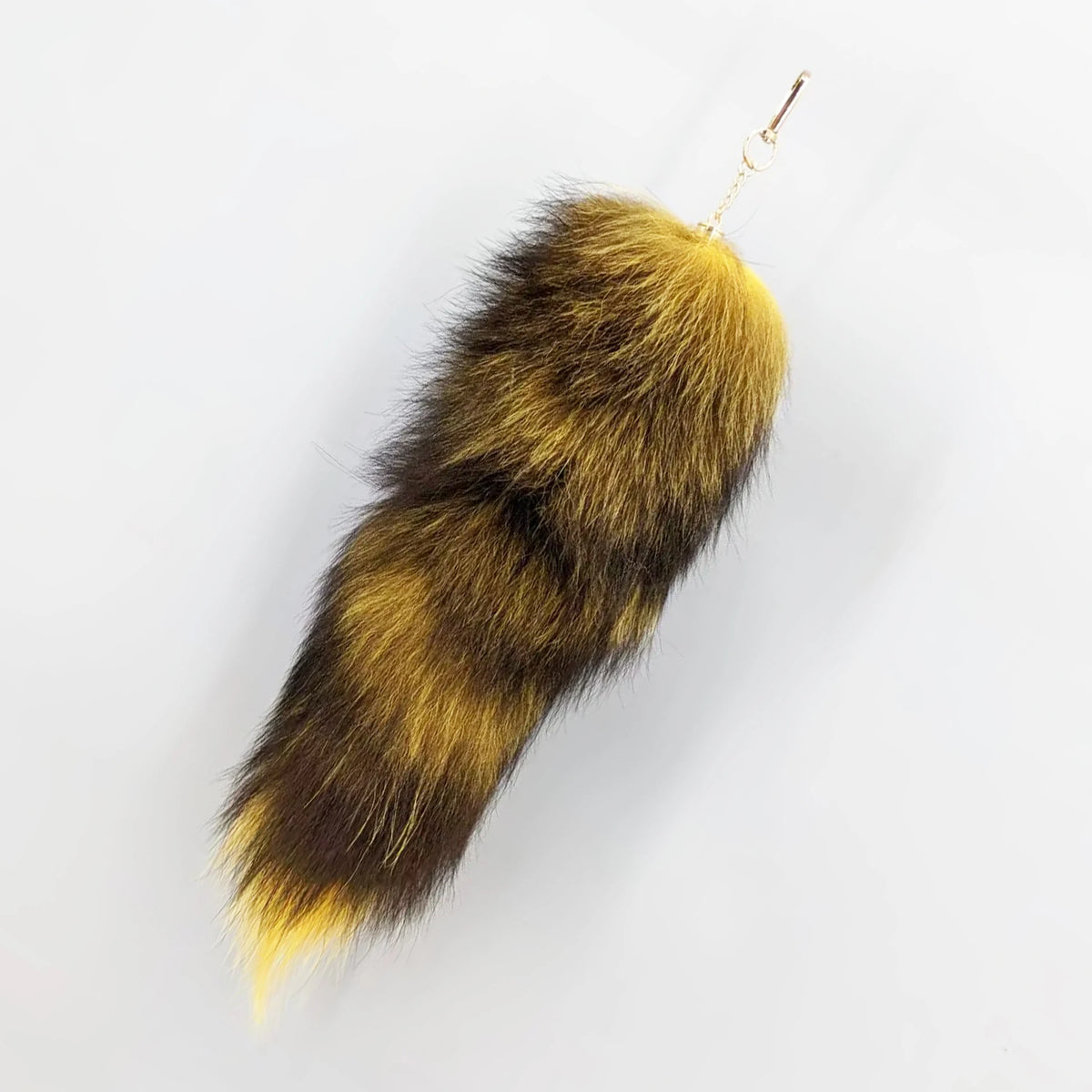 Natural Fox Fur Tail Keychain Cosplay Accessory