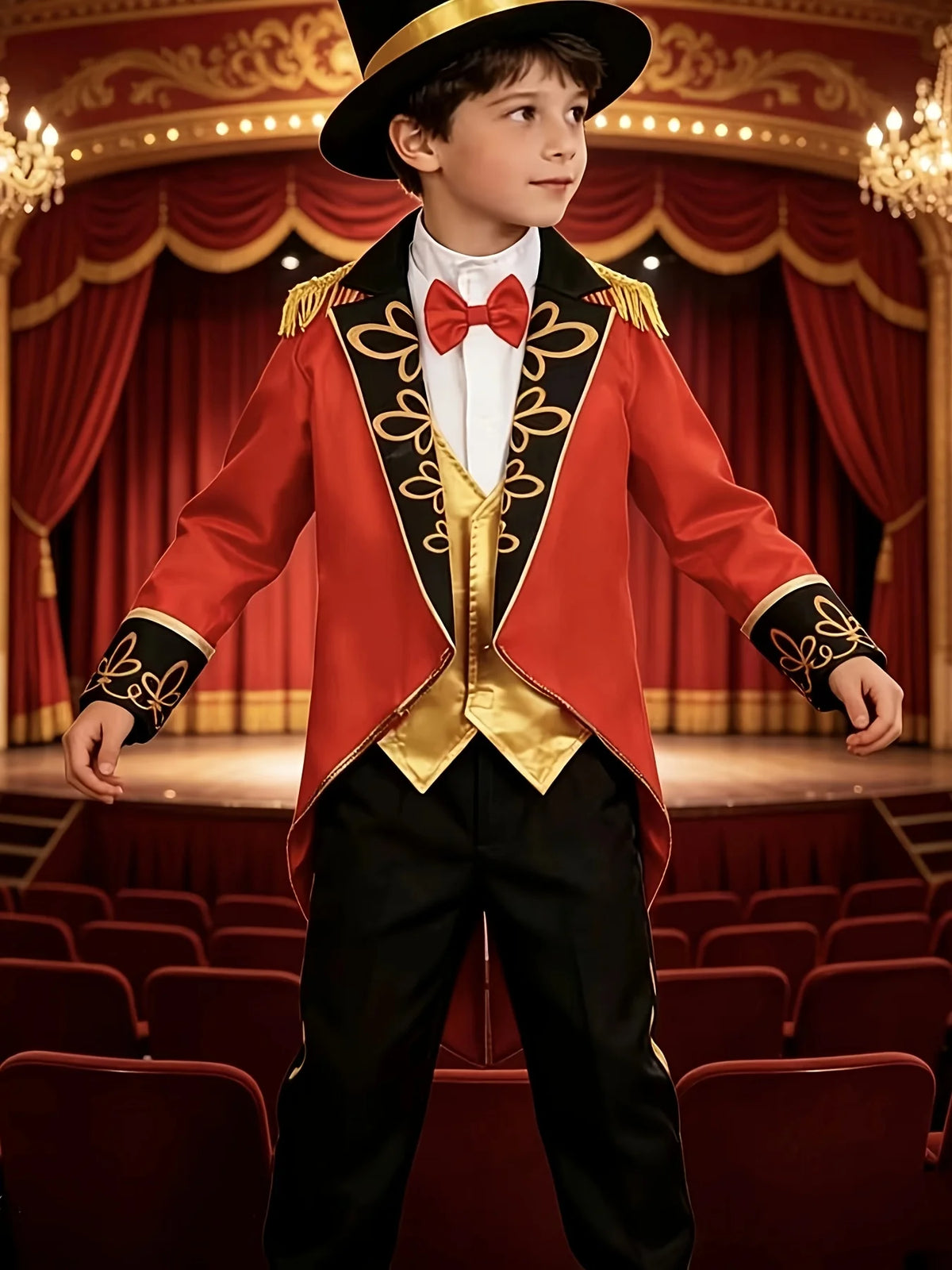 Kids Circus Ringmaster Costume Set Halloween Cosplay