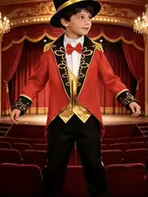 Kids Circus Ringmaster Costume Set Halloween Cosplay