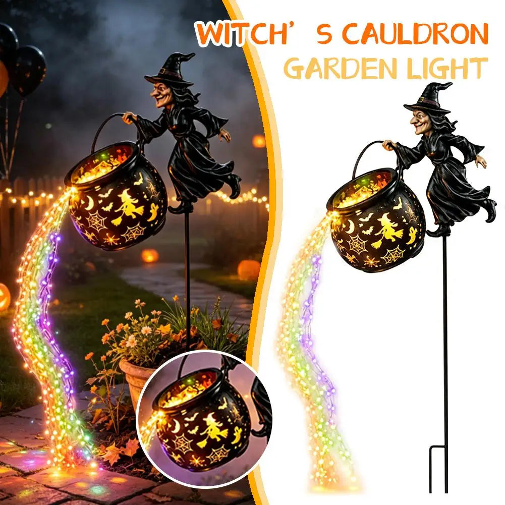 Witch Cauldron LED Stake Light Halloween Cosplay