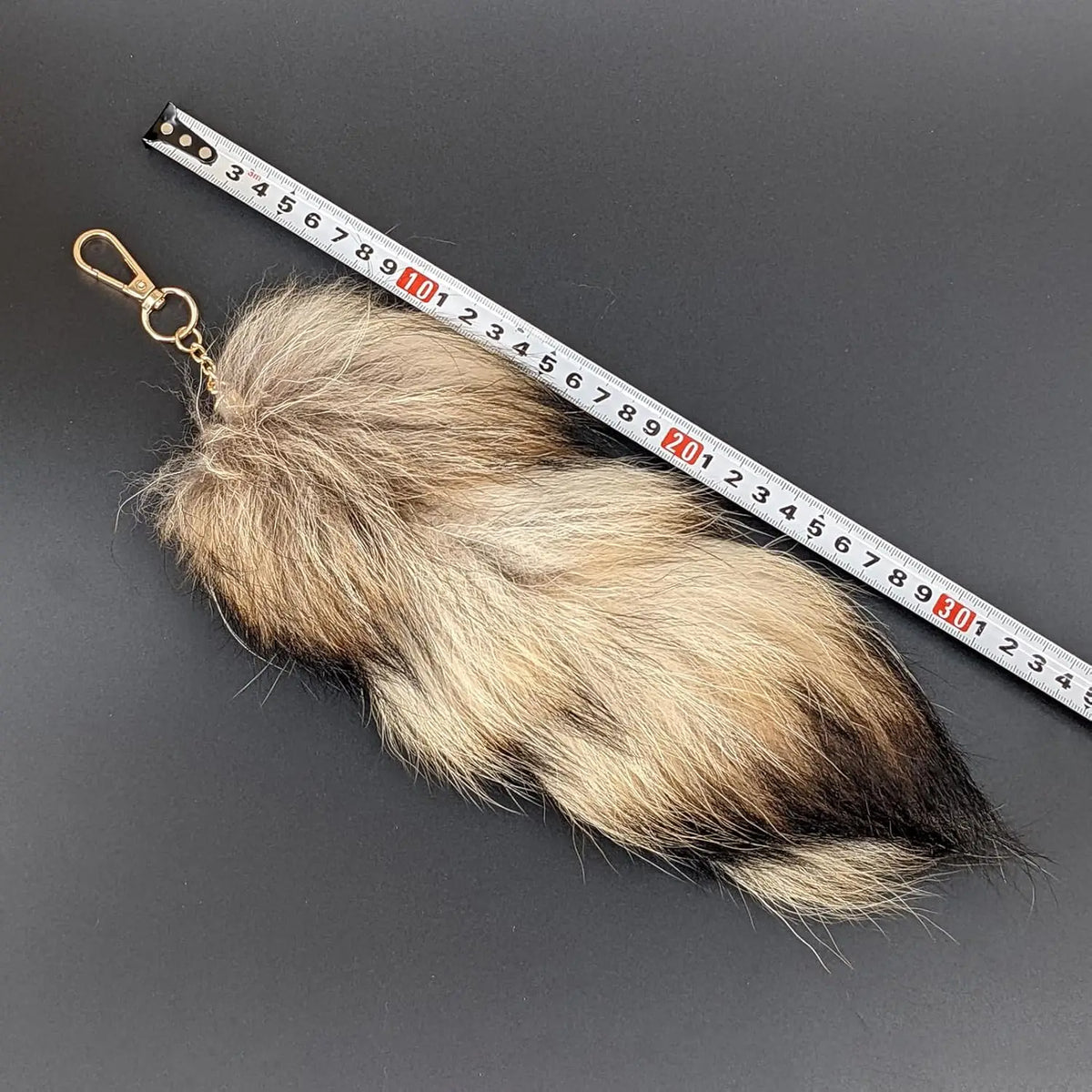 Natural Fox Fur Tail Keychain Cosplay Accessory