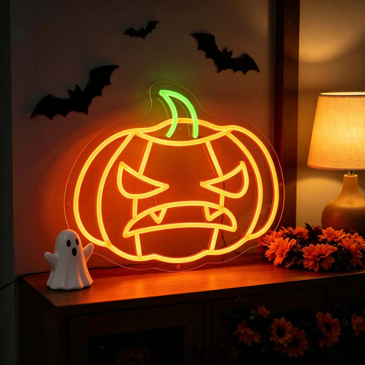 Pumpkin Neon Sign LED Neon Light for Wall Decor