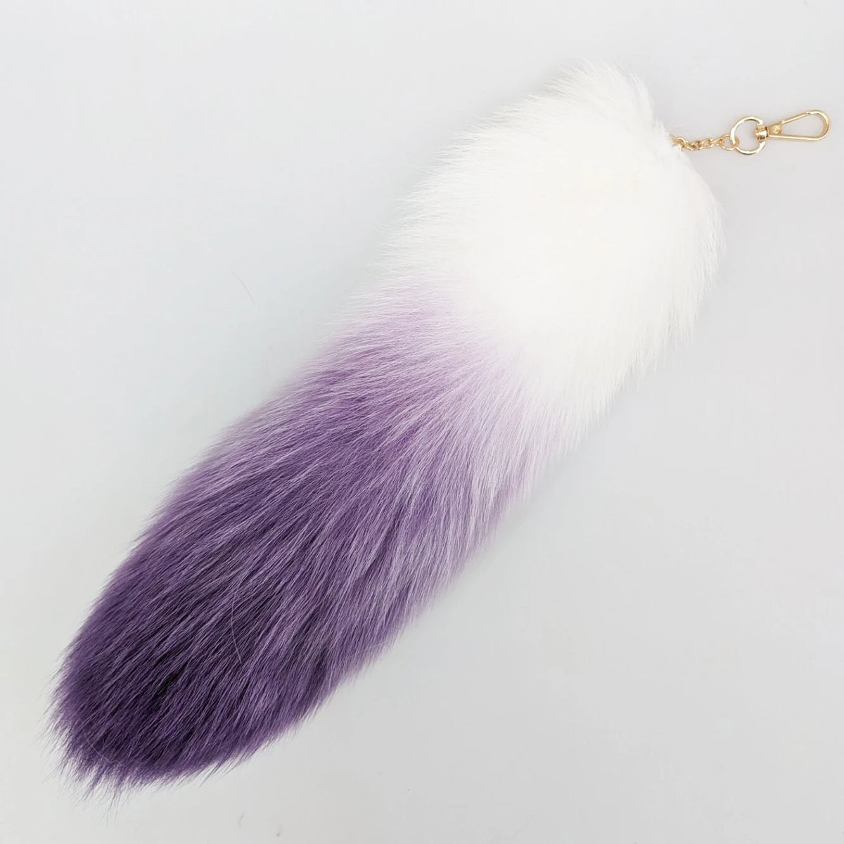 Natural Fox Fur Tail Keychain Cosplay Accessory