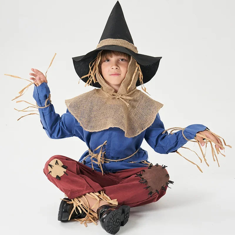 Child Kids Puppet Scarecrow Costume