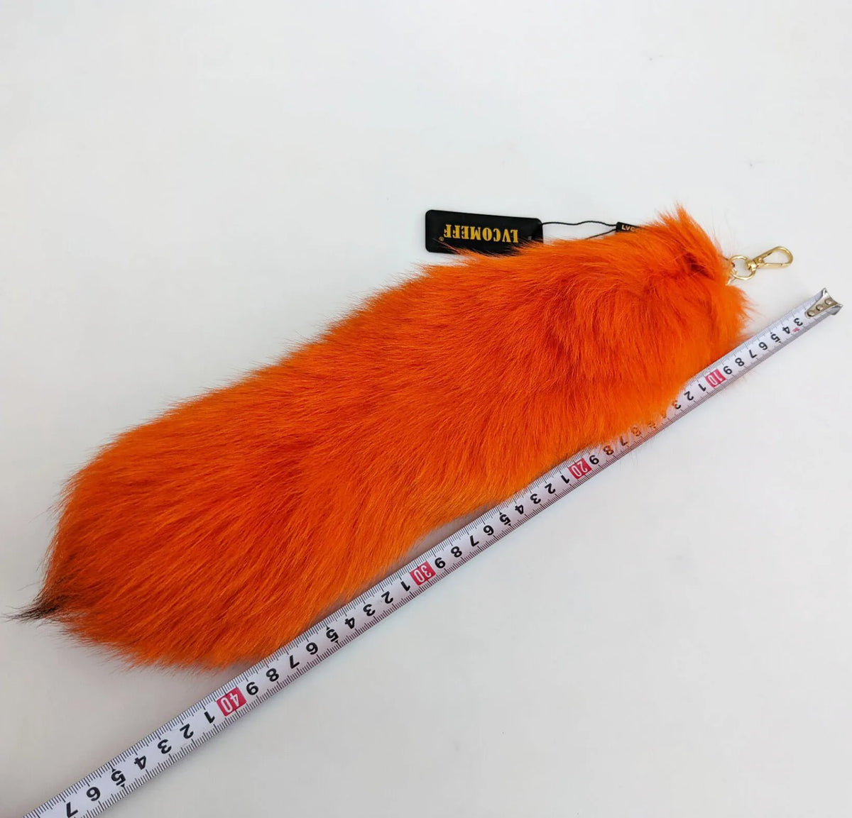 Natural Fox Fur Tail Keychain Cosplay Accessory