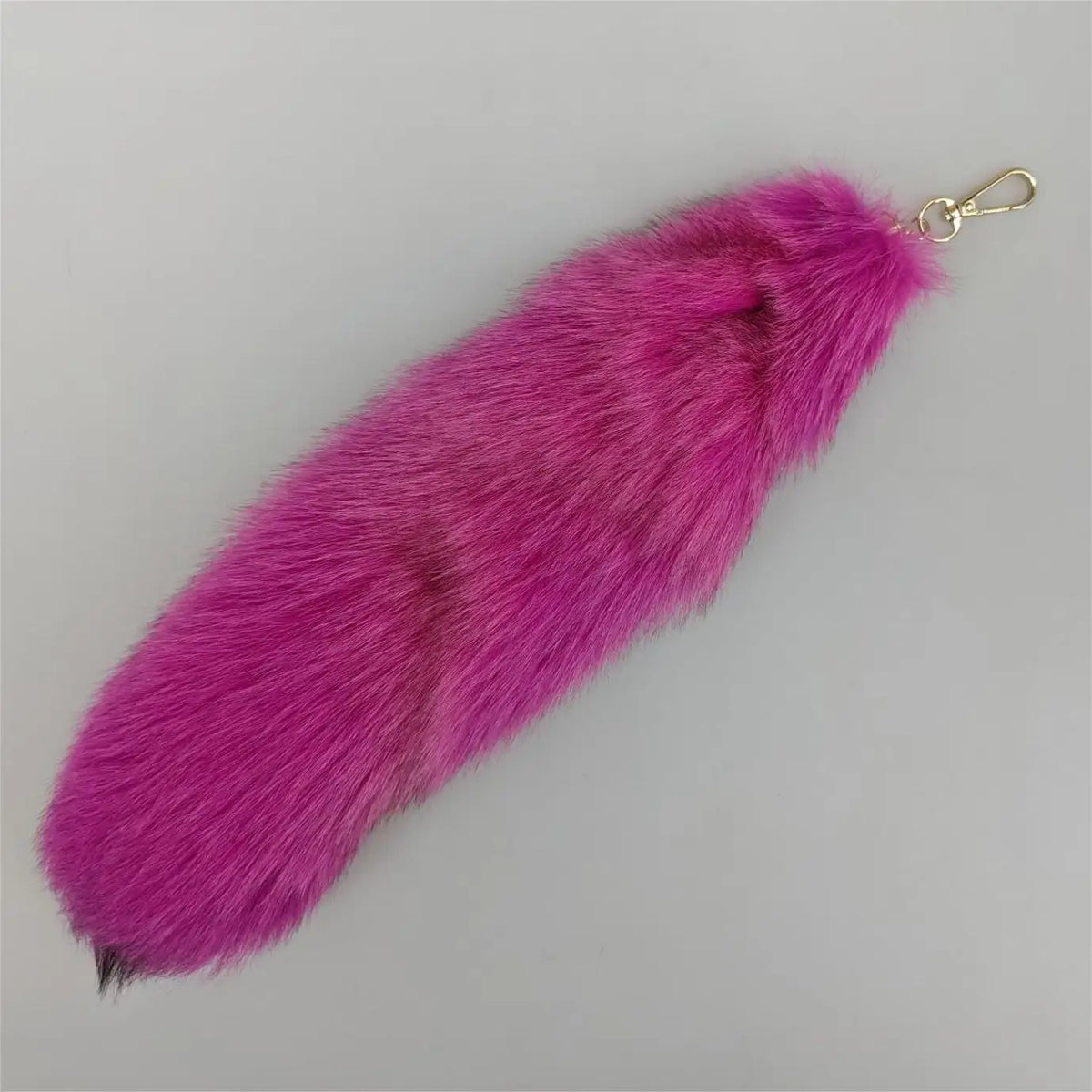 Natural Fox Fur Tail Keychain Cosplay Accessory