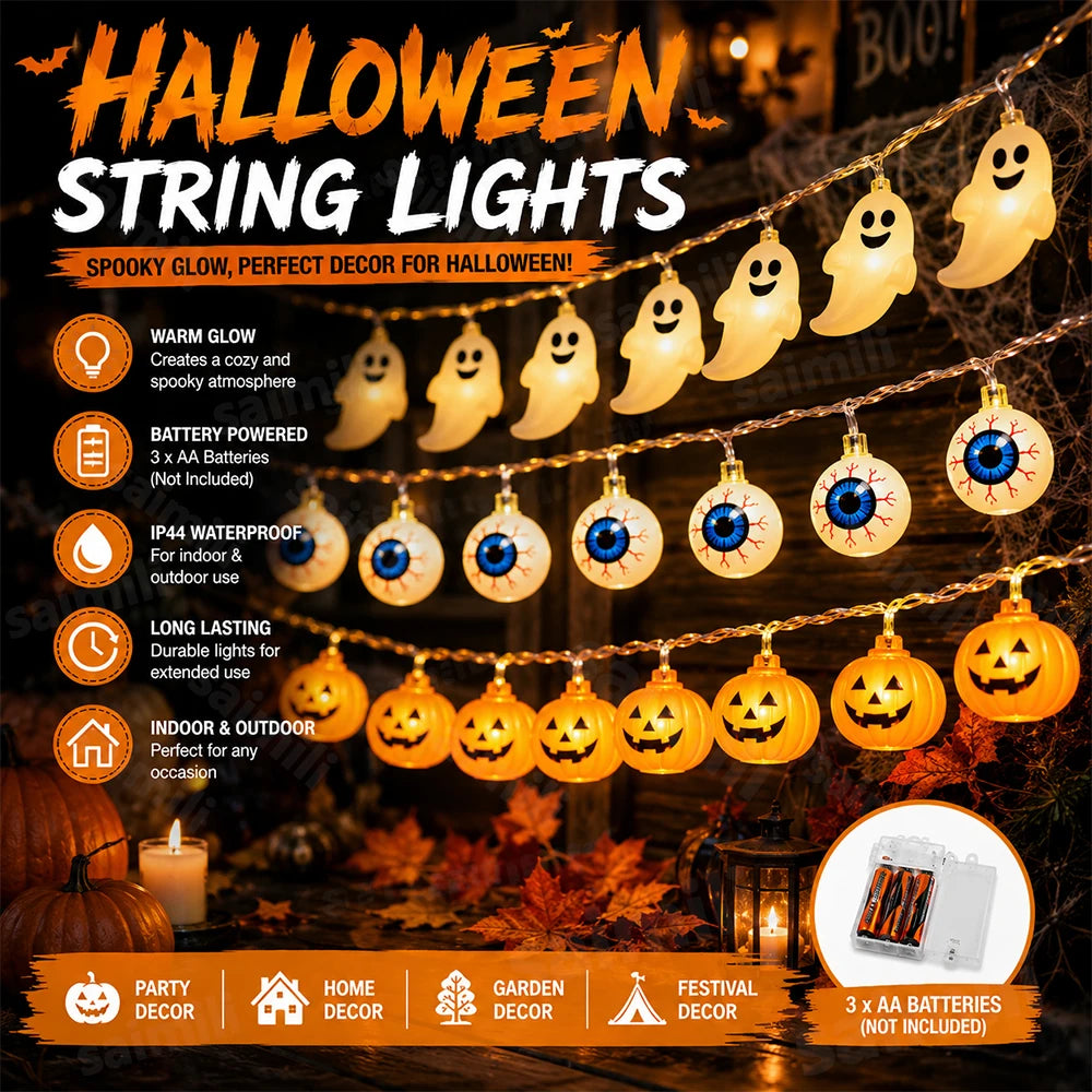 LED String Lights Halloween Cosplay