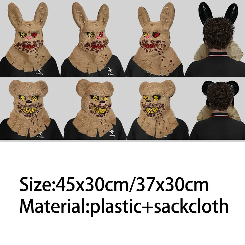 Horror Bloody Killer Sackcloth Mask Halloween Cosplay