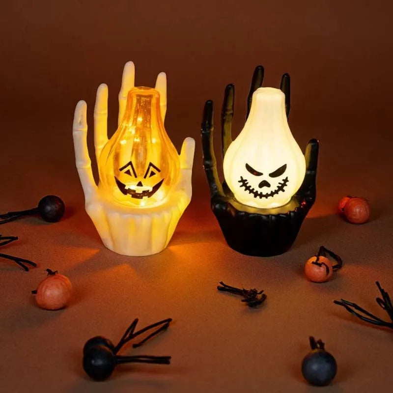Pumpkin Light Ghost Hand Table Decoration Halloween Cosplay