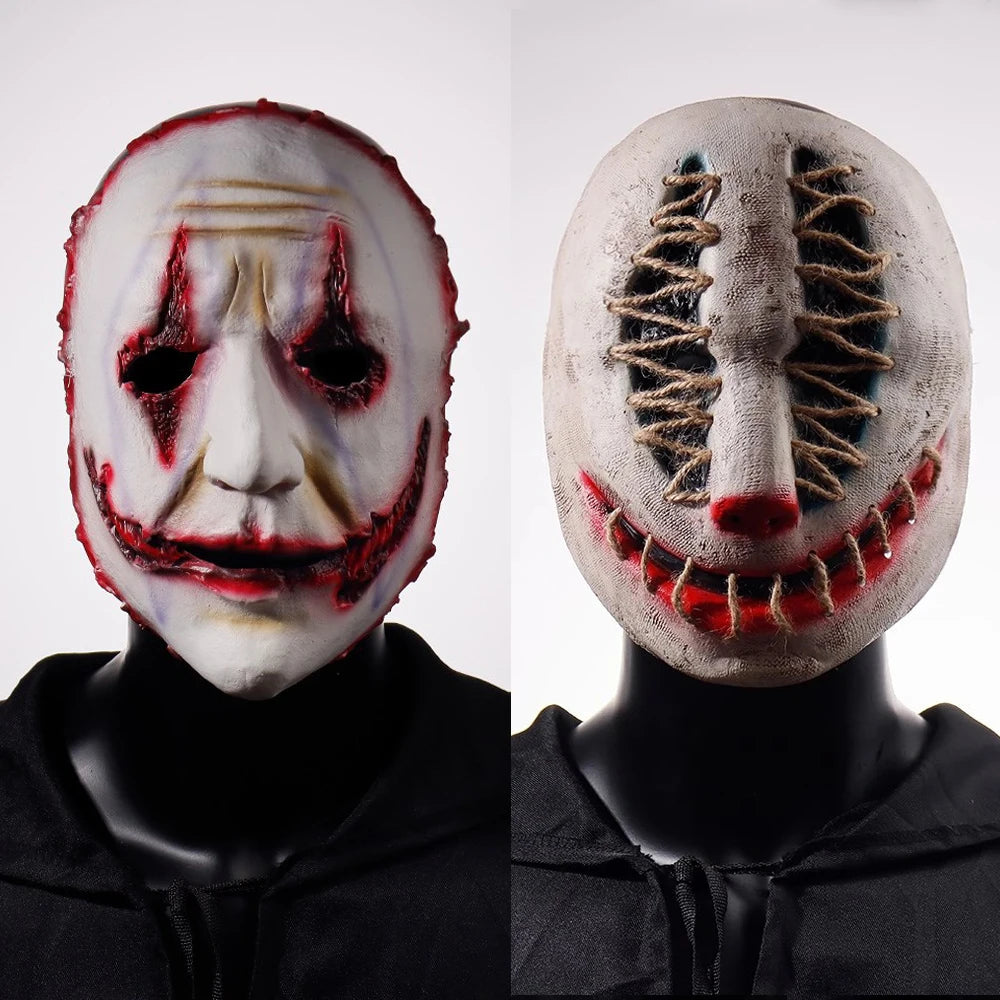 Horror Devil Clown Latex Mask Halloween Cosplay