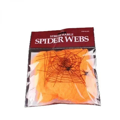 Artificial Stretchy Spider Web with Spiders Halloween Cosplay